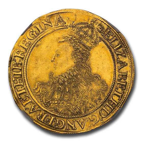 1592-1595 England AV Pound Elizabeth I AU-58 NGC 1592-1595 England AV Pound Elizabeth I AU-58 NGC